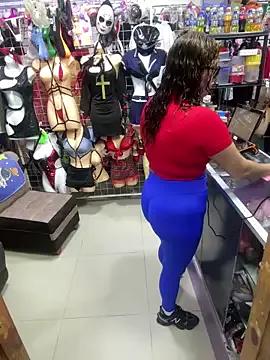 ROSALIASEXSHOP — SERVING IN HEELS,THONGS,AND MINISKIRT 5M