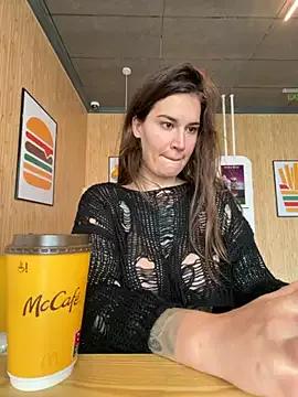 TattooGirlAlia — SQUIRT UNDER TAble in the macdonalds